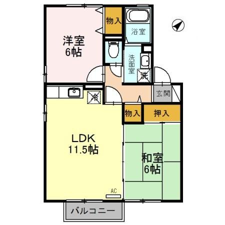 サンクレスト陽明　Ａの間取り