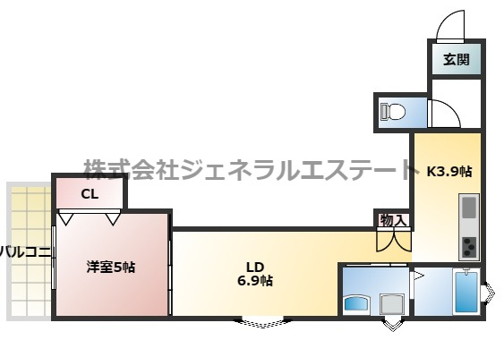 クリエオーレ大利元町の間取り