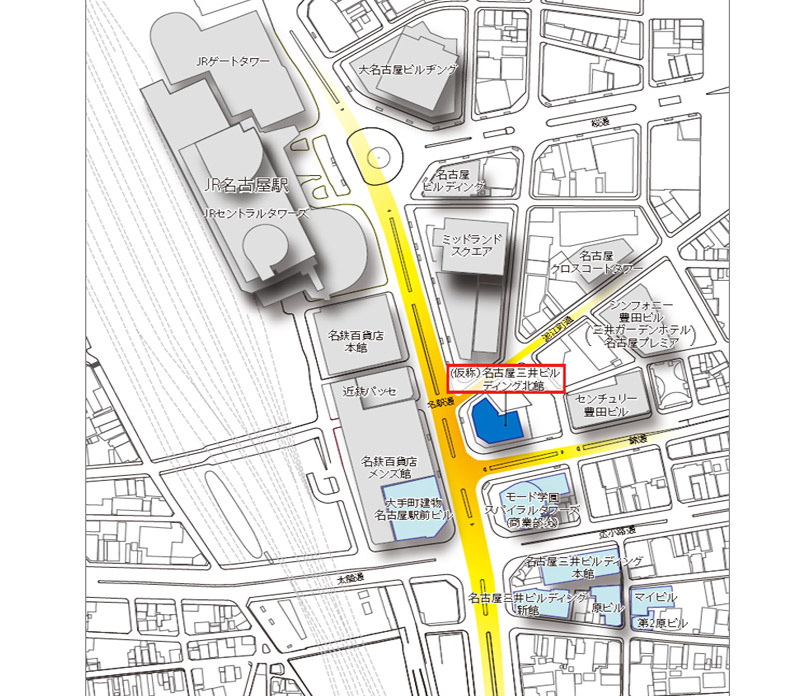 名古屋三井ビルディング北館の地図