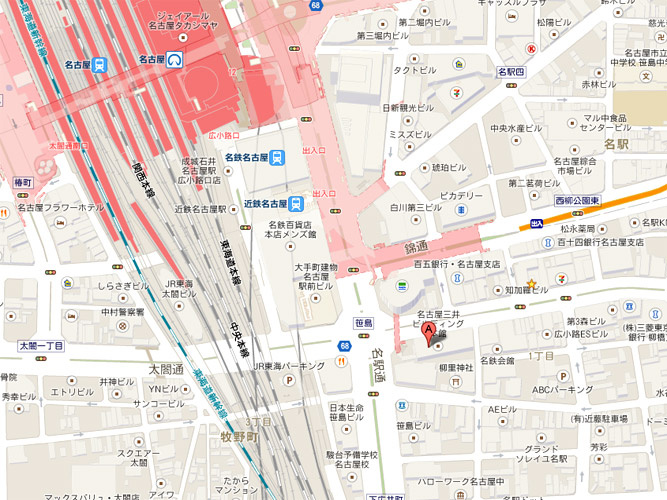 名古屋三井ビルディング本館の地図