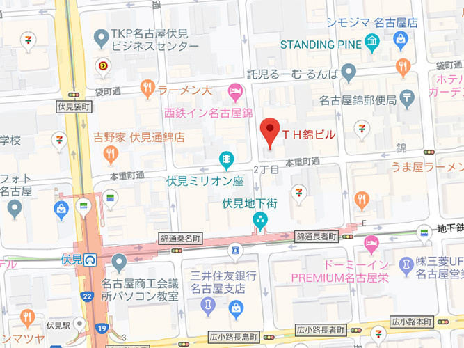 ＴＨ錦ビルの地図