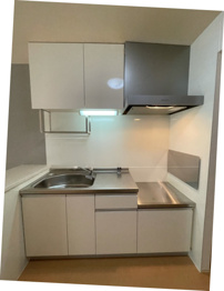 壁付けキッチンでスペースを有効活用できます！
