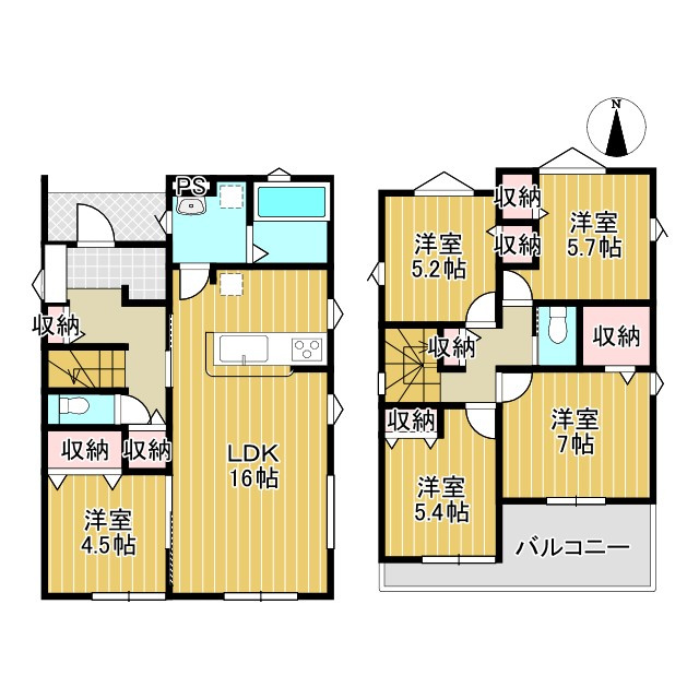 ●鈴鹿ハイツ 第2 【全2棟】新築戸建の間取り