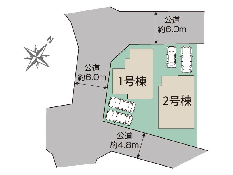 ブルーミングガーデン／菊池郡菊陽町武蔵ケ丘北1丁目／2号棟の区画図