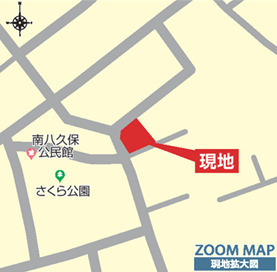 ブルーミングガーデン／菊池郡菊陽町武蔵ケ丘北1丁目／2号棟の地図