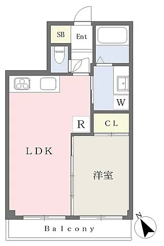 フルール甲陽園駅前の間取り