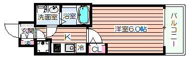 【間取り】 | アドバンス西梅田ラシュレ