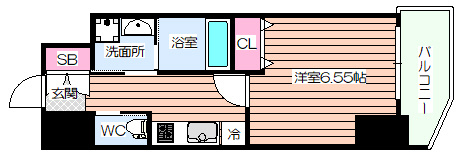【間取り】 | クローバー・グランツ弁天町