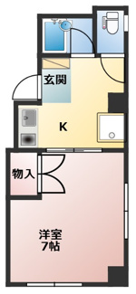 【間取り】 | ハイツNAKAMA | 1K