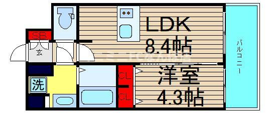 ファステート大正駅前トロフィの間取り|現状有姿