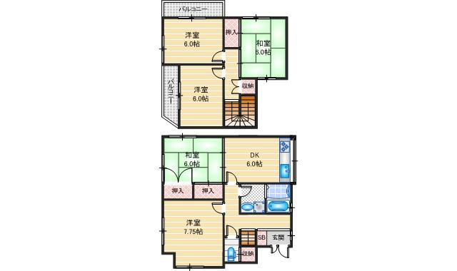 【間取り】 | 東太田貸家