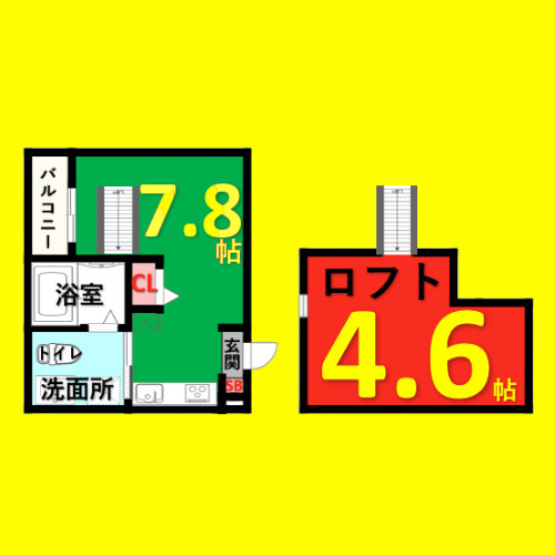 アクアガーデン　名古屋市賃貸　仲介手数料無料の間取り