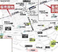 『八王子市新築戸建て』八王子市めじろ台3-5-1【仲介手数料無料】の地図|～仲介手数料無料☆八王子ひなた不動産～八王子市めじろ台　新築戸建て