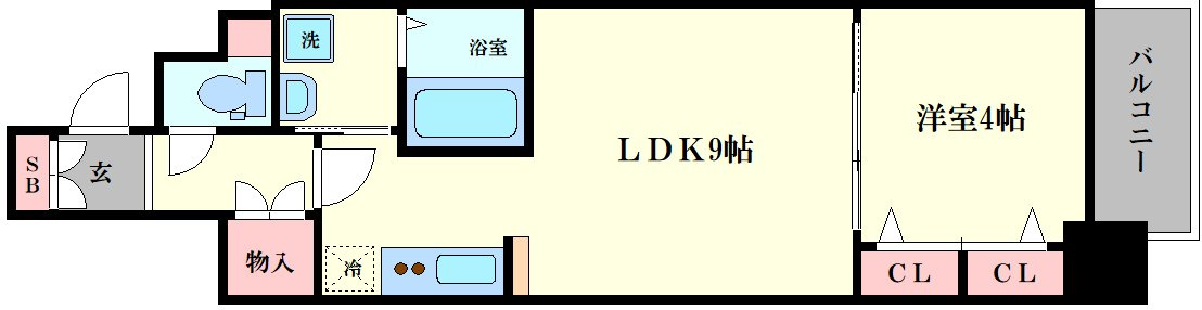 セオリー天神橋アベニールの間取り