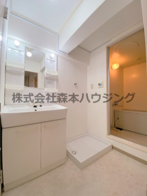 【洗面所】 | 　丸信リバーサイドコーポ1棟 | 使いやすい洗面所です