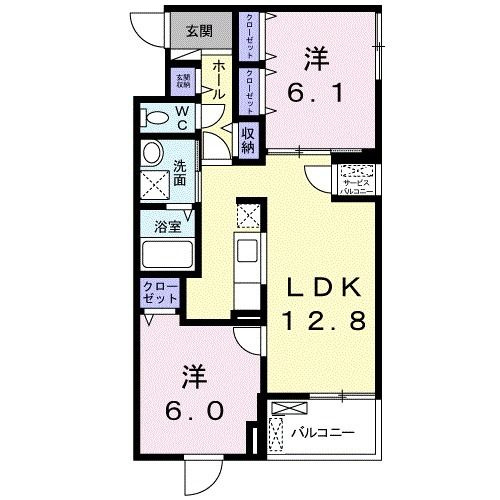 ラシーヌ　菊名　Ⅱ　Ｓの間取り