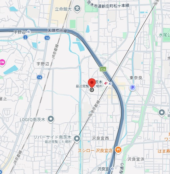 南茨木グリーンメゾンの地図