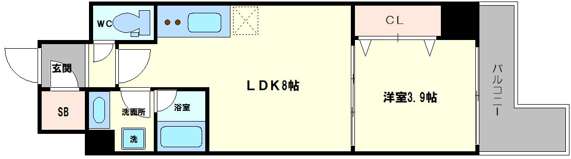 アーバネックス阿波座駅前の間取り