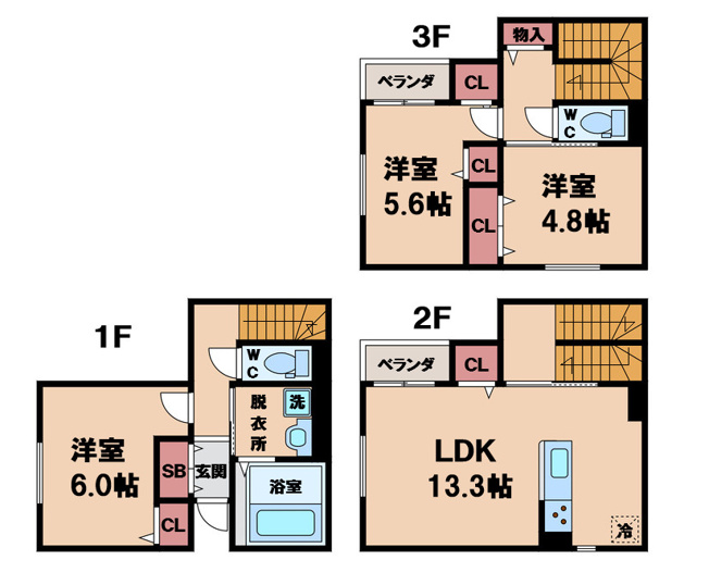 【間取り】 | 阿倍野区相生通2丁目戸建て