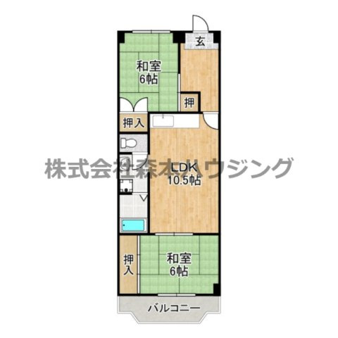 【間取り】 | 　丸信リバーサイドコーポ2棟