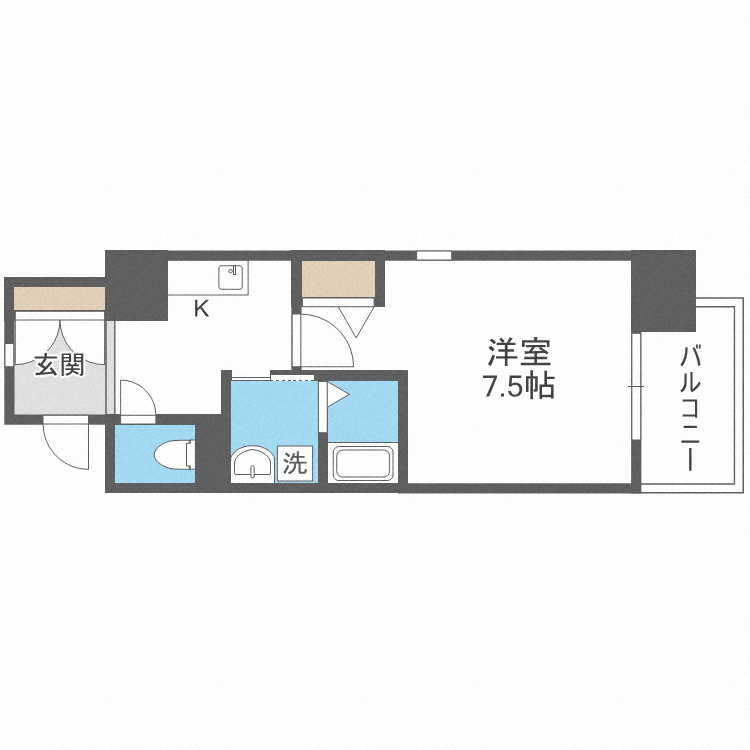 SWISS梅田東の間取り|SWISS梅田東（スイス梅田東）開放感ある間取り