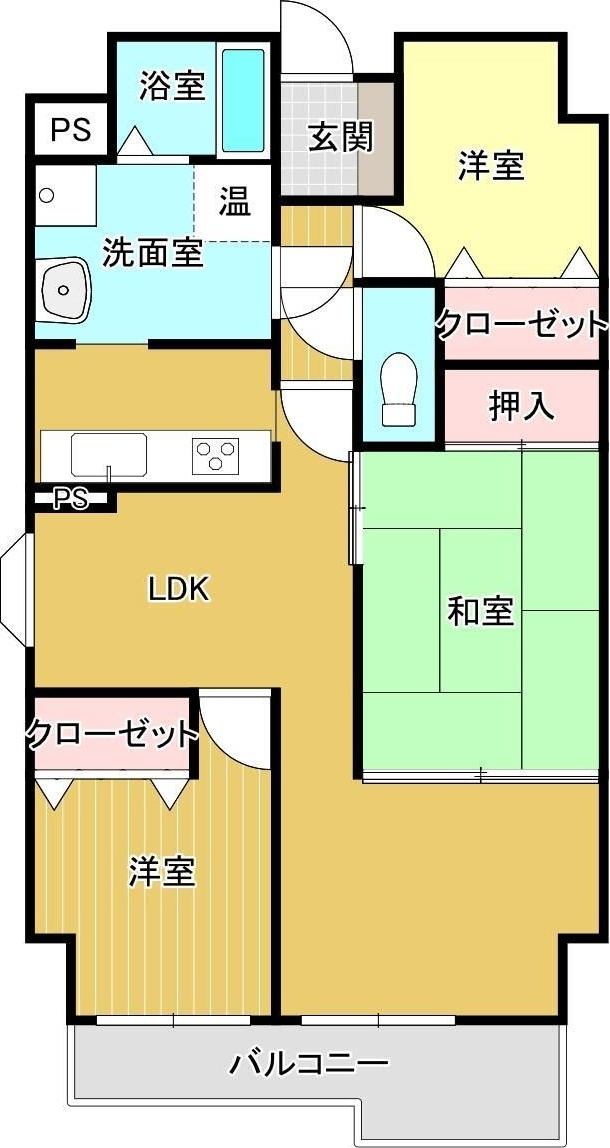 サーパス中須賀の間取り