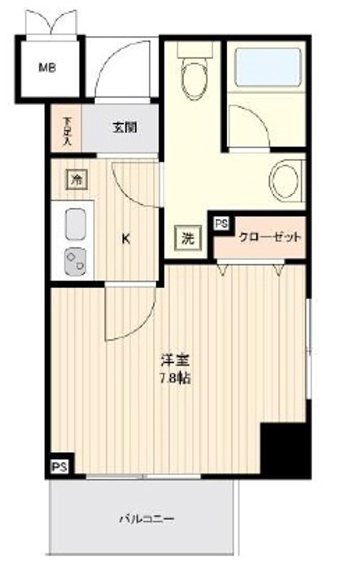 練馬区練馬４丁目の賃貸マンションの間取り