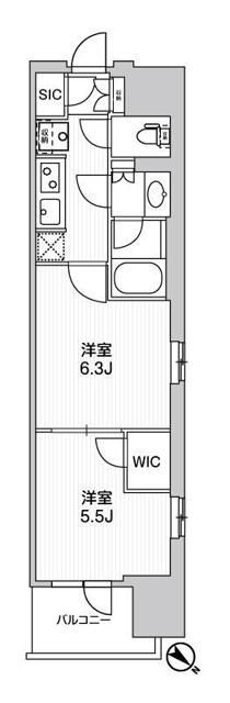 ＷＯＲＶＥ横浜伊勢佐木町の間取り
