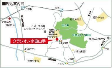 クラシオン小笹山手3棟の地図