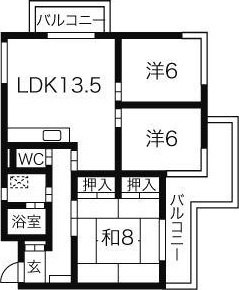 フローラ八幡山の間取り