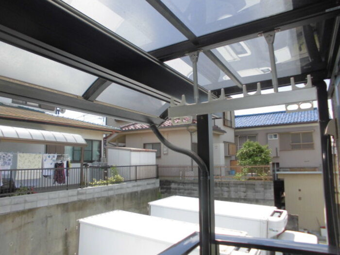 砂新田貸家のバルコニー
