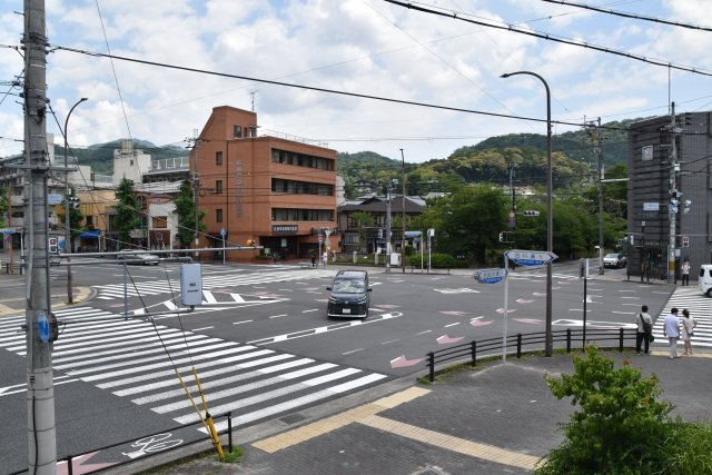銀閣寺近く 間口の広い三角古民家の展望|2階からの眺め