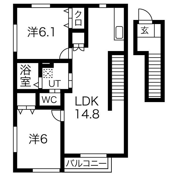 Mayfairの間取り|使い勝手の良い間取りです♪
