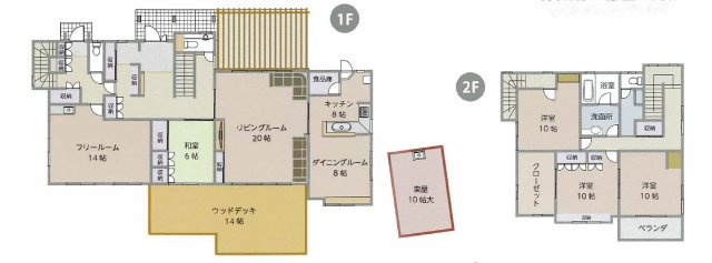 南アルプス市山寺　中古戸建　の間取り