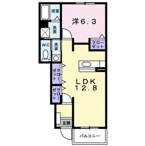 【間取り】 | プリムローズⅡ　Ｂ