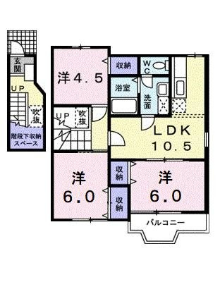 【間取り】 | ピュアハイムＡ