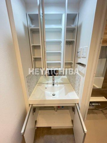 ステージファースト上野松が谷アジールコートの洗面所|収納