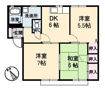 【間取り】 | フレグランス新居 Ｂ棟