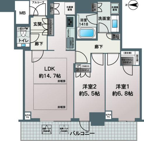 プレミストタワー大阪新町ローレルコート　堀江小学校区の間取り|プレミストタワー大阪新町ローレルコート　間取り