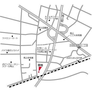 【地図】グランカーサ馬込Ⅰ