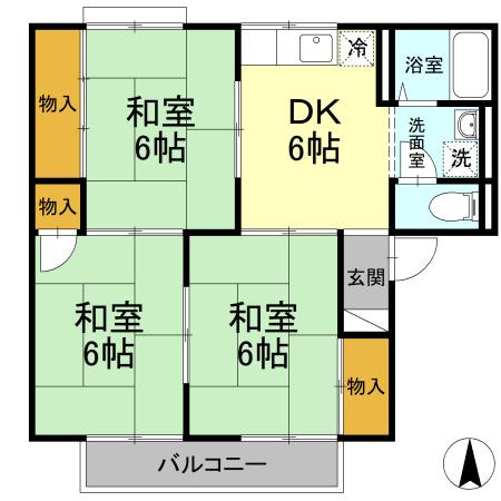 【間取り】 | セジュール土居田　A棟