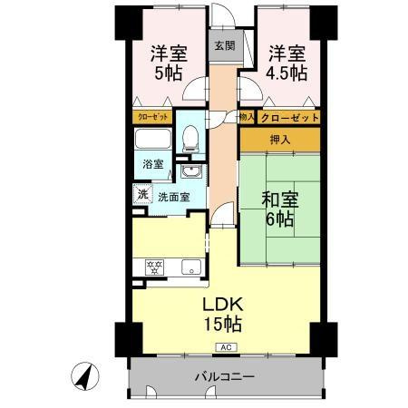 【間取り】 | サーパス三津弐番館