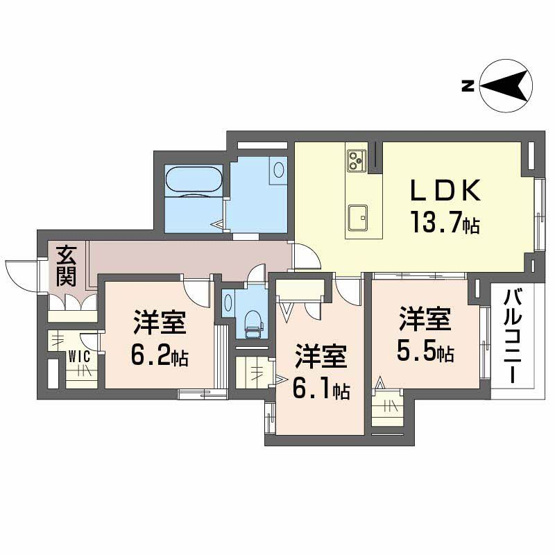 【間取り】 | シャーメゾンステージ古川西 Ｂ棟