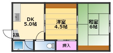 【間取り】 | 奥野ハイツ