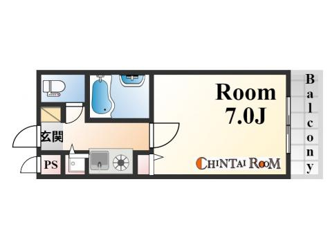 シャトラン弓木三番館の間取り