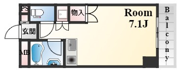 西灘駅前ハイツの間取り