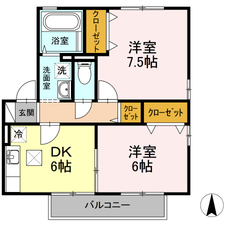 【間取り】 | リビングタウン北土居　H棟