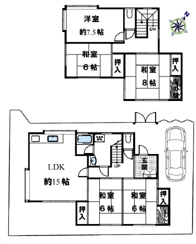 篠原台貸家の間取り