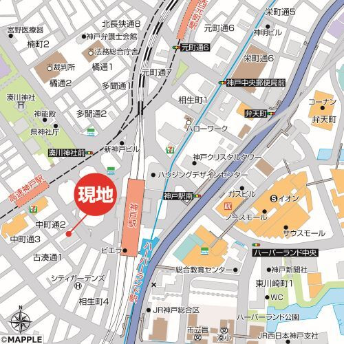 セレニテ神戸駅前アリエの地図