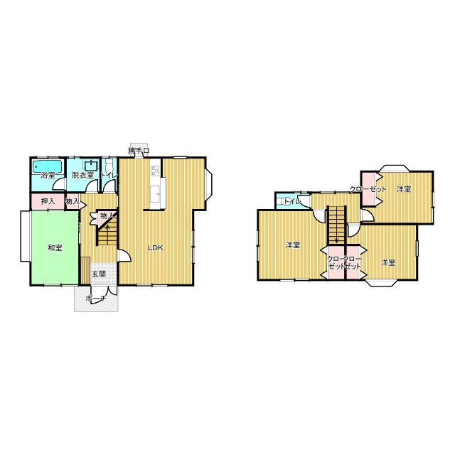 八街市東吉田　中古戸建の間取り